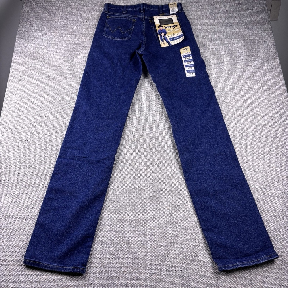 Wrangler George Straight Cowboy Cut Jeans 30x38 Blue Denim Premium Edition New